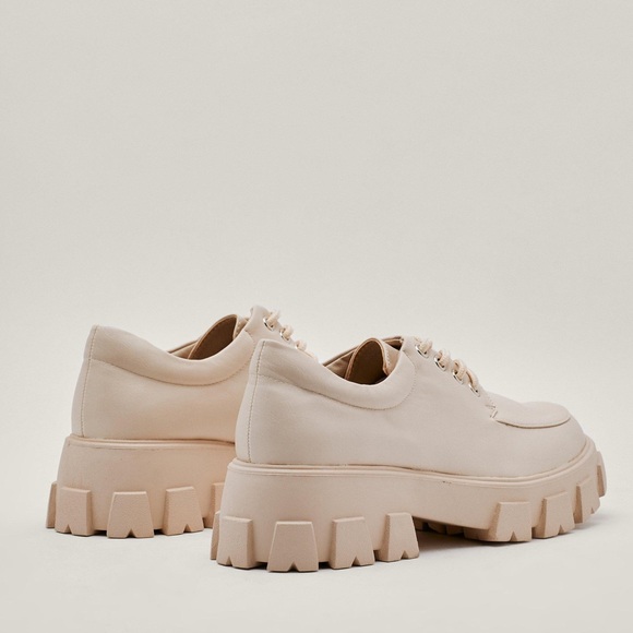 NWOT -Faux Leather Lace Up Chunky Sole Brogues (loafer) - Picture 4 of 5